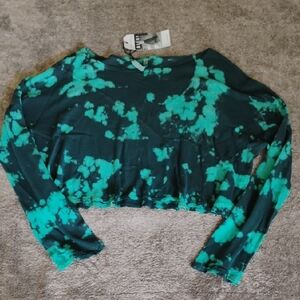 Cynthia Ashby NWT Sea Glass Mesh Quiet Tee XS-M